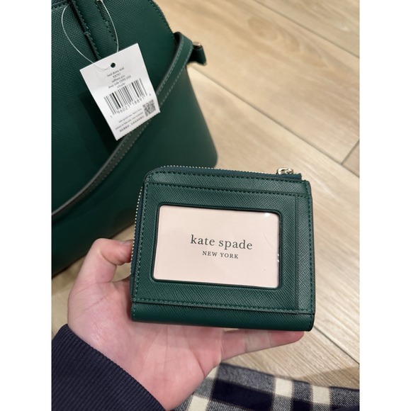 Kate Spade Schuyler Medium Dome Satchel & Wallet Set Deep Jade Green NWT - Picture 4 of 7